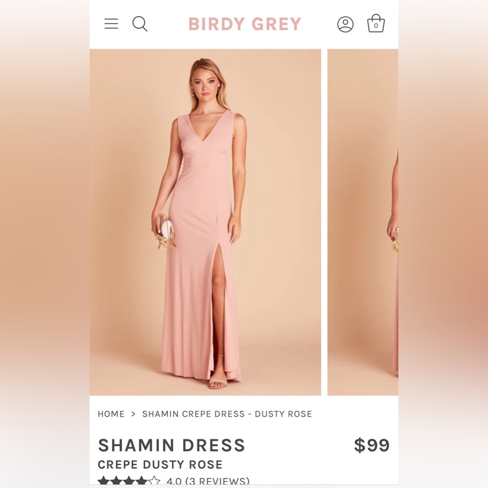 Birdy Grey Shamin Crepe Dress - Dusty Rose